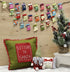 Handmade Christmas Pillow in Hand Felted Wool - Letter to Santa Pocket on Green - 18" - ARCADIA HOME